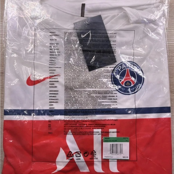 Nike | Shirts | Lionel Messi Nike Drifit Psg Paris Saintgermain Fan Tshirt White Sz Xl Large 